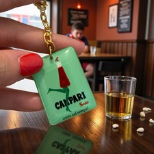 Portachiavi originale Campari Anni 70 Design Depero Futurista Raro