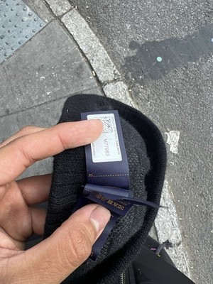 Black LV Beanie One Size 100 % real  