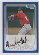 2011 Bowman Chrome Prospects Blue Refractor 92/150 Cam Bedrosian Cameron 1j6