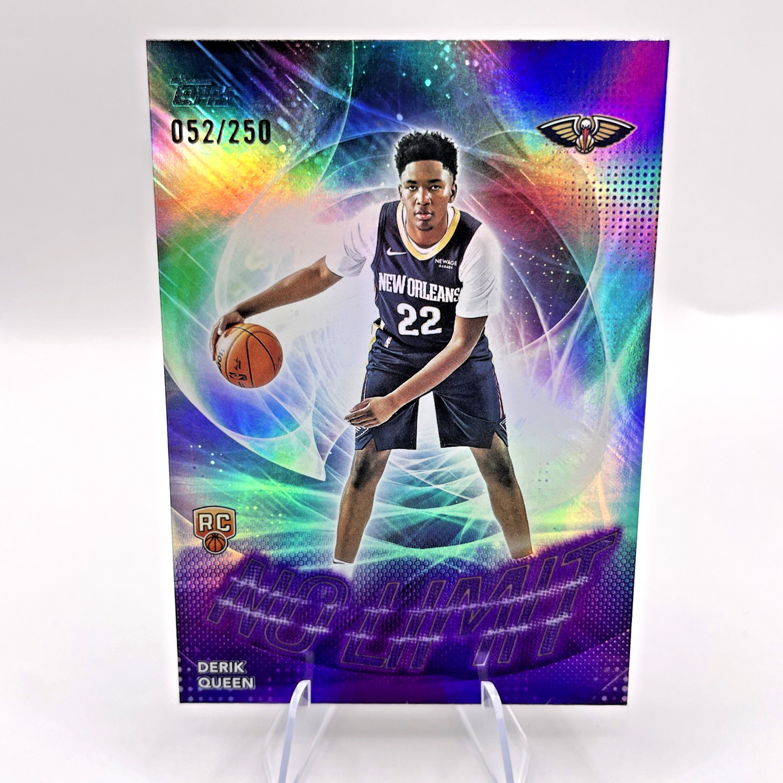 2025-26 Topps Flagship NBA Derik Queen RC Rookie No Limit Purple Rainbow /250
