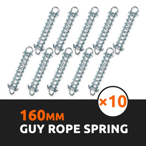 Spring Guy Rope 10x Guy Rope Trace Spring 160mm For Tent Tarp Line Camping Gazebo ...