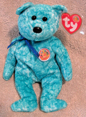 Ty Beanie Babt Sparkles the Bear BBOM January 2003 Free Shipping