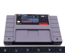 Carrier Aces Super Nintendo SNES Game Cartridge Tested Shown Working
