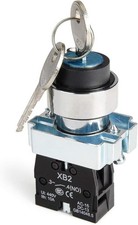 22MM Momentary 2 Position Key Switch 1NO XB2-10Y/22 Position Momentary