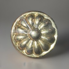Lot Of 6 Vintage Belwith Cabinent Drawer Pulls p531-pb Gold Tone Round Classy