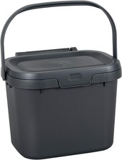 Addis 518251 Everyday Kitchen Food Waste Compost Caddy Bin, 4.5 Litre, Sliver