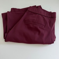 Halara Flex DayStretch High Waisted Pocket Work Flare Pants Womens Medium Maroon