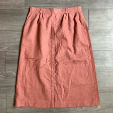 Vintage 80s College Town Union Made Wool Blend Pink Pencil Skirt USA Size M