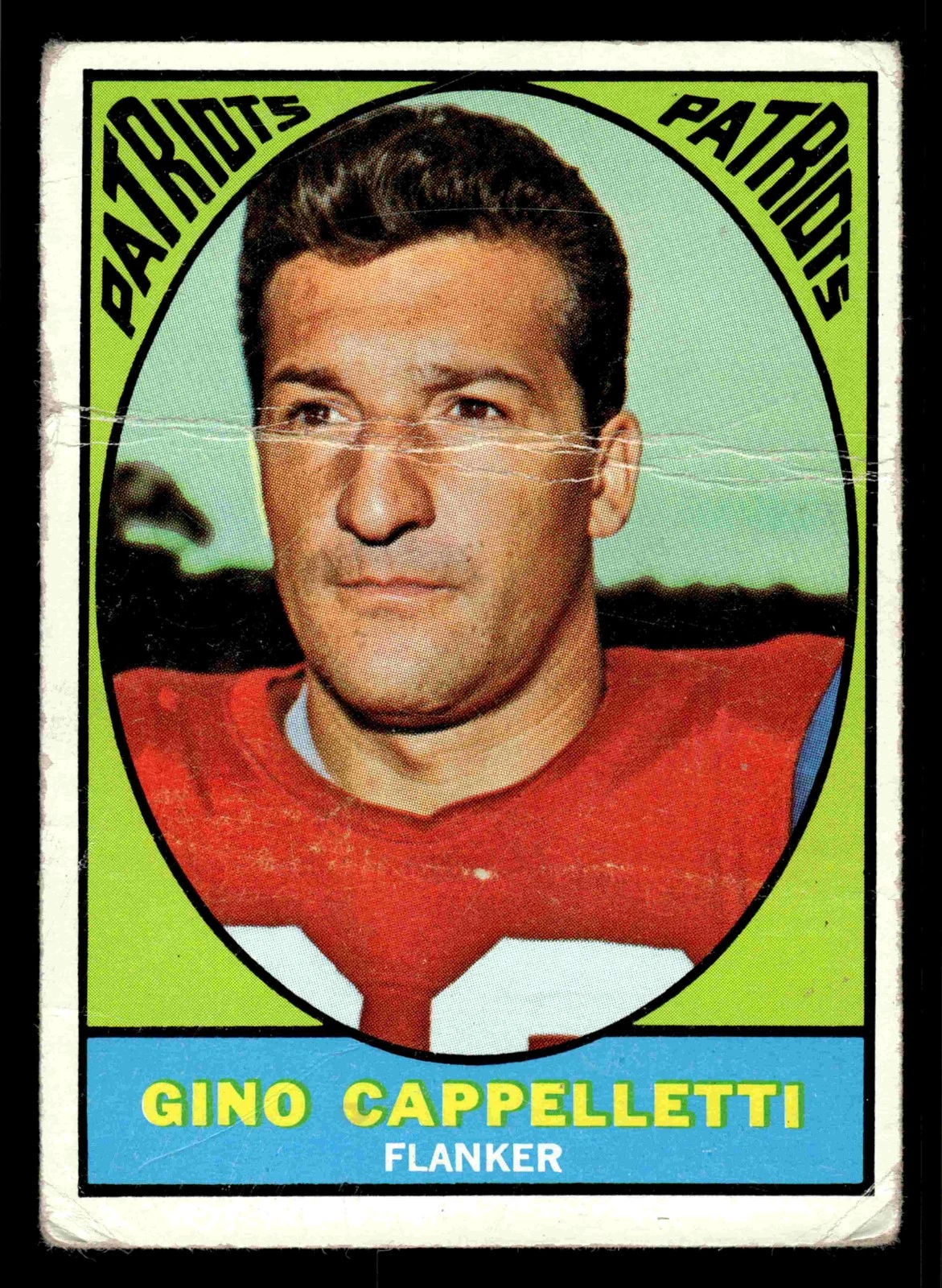 1967 Topps #3 Gino Cappelletti - Boston Patriots (Low Grade)