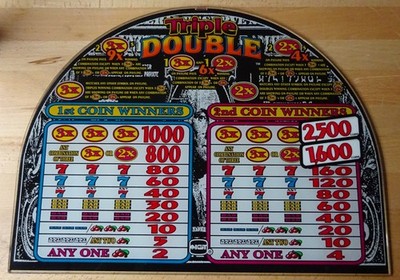 IGT - Triple Double TOP BOX Slot Machine Glass -Very good condition