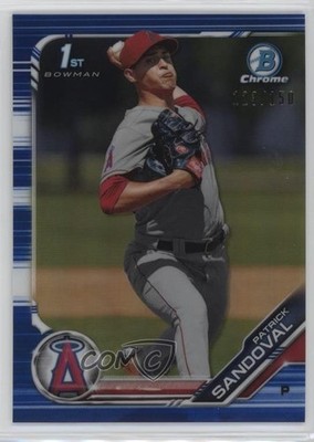 2019 Bowman Chrome Prospects Blue Refractor /150 Patrick Sandoval #BCP-236 c5r