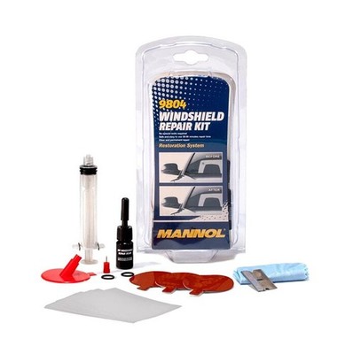 Mannol Front Windscreen Windscreen Stone Chip Repair Kit Refurbishment