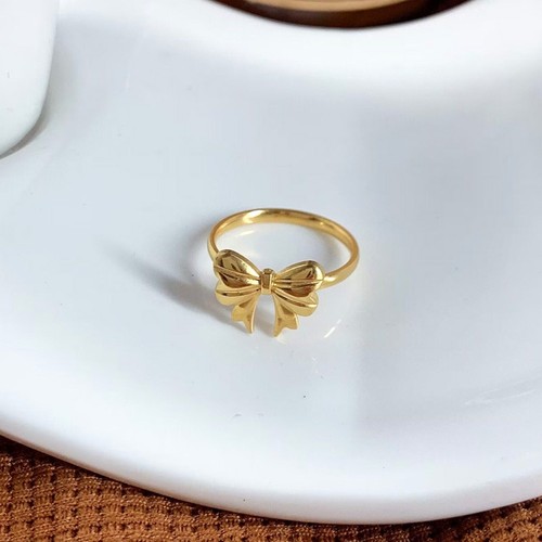 Bow Knot Shape Fashion Woman Rings Electroplate Accessories Jewelry Gift - Picture 3 of 9