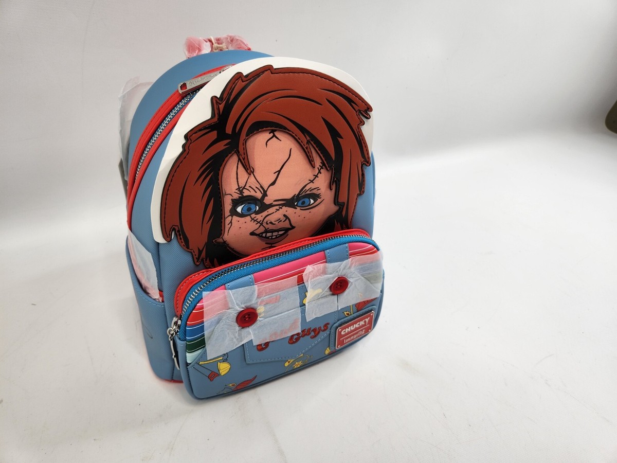 chucky exclusive cosplay lenticular mini backpack Chucky Exclusive Cosplay Lenticular Mini Backpack by Loungefly Halloween  New