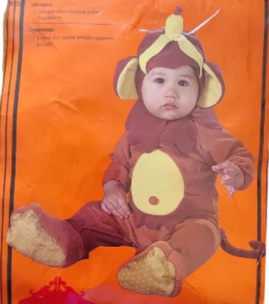 Костюм на Хэллоуин, обезьяна 0-6 месяцев старый новый запас костюм рубина новый младенец - Изображение 2 из 2