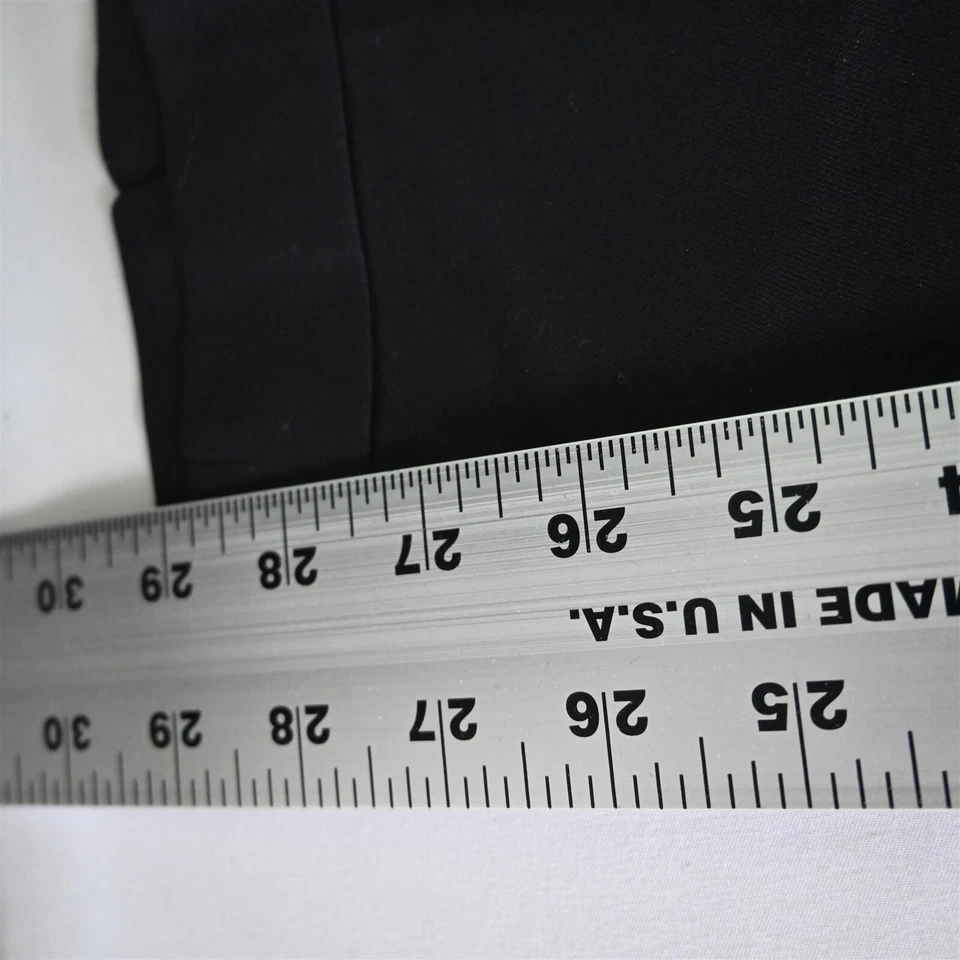 Pantalones de vestir de colección Calvin Klein 36x30 negros 100 % lana plisados con puños corte completo para hombre Foto 4 de 4