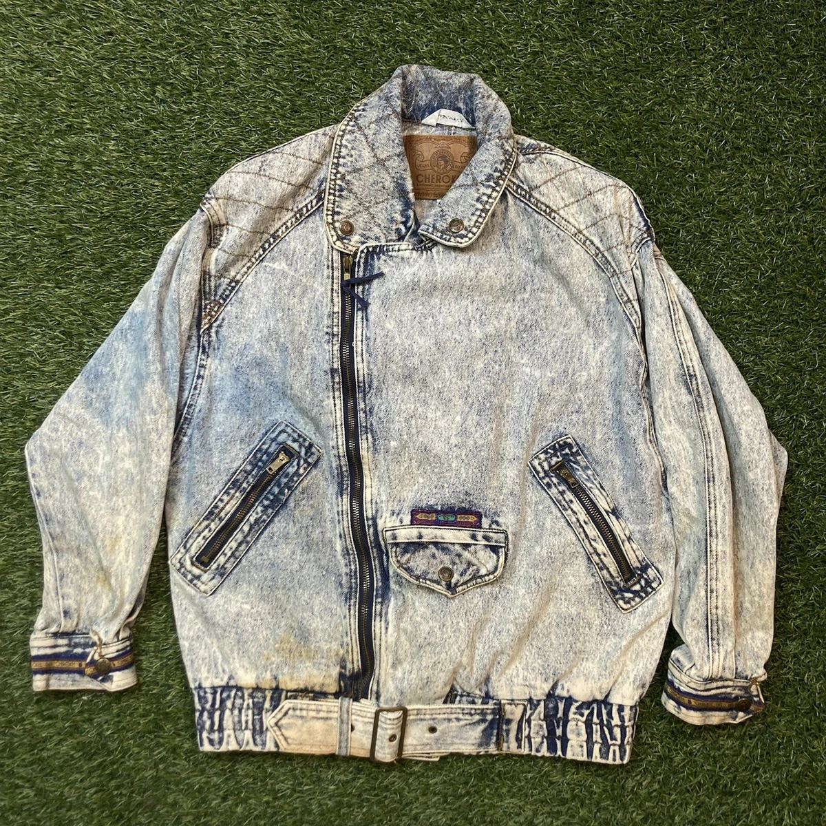 Vintage Cherokee Jacket Large 90s 00d Distressed Denim Jean Y2k