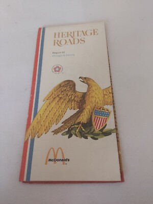 Vintage Bicentennial Collector's Map Heritage Roads Chicago & Vicinity Region 12