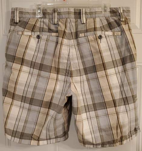 Pantalones cortos DOCKERS para hombre azul claro bronceado a cuadros delanteros bermudas con bolsillo lateral talla 38 | eBay