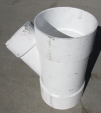 Charlotte 601 - 12" x 12" x 4" PVC-DWV Reducing Wye, All-Hub