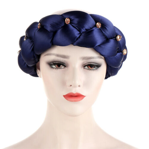 Bunte Head Wraps Haarbänder für Frauen Zopf gedreht große Stirnbänder Kopfbedeckung - Bild 53 von 54