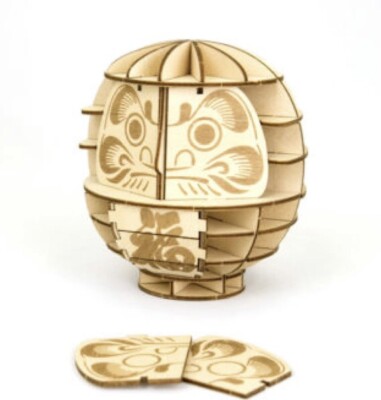 DARUMA Wooden Art kigumi NOMAL VER. 100×78×93 mm | eBay