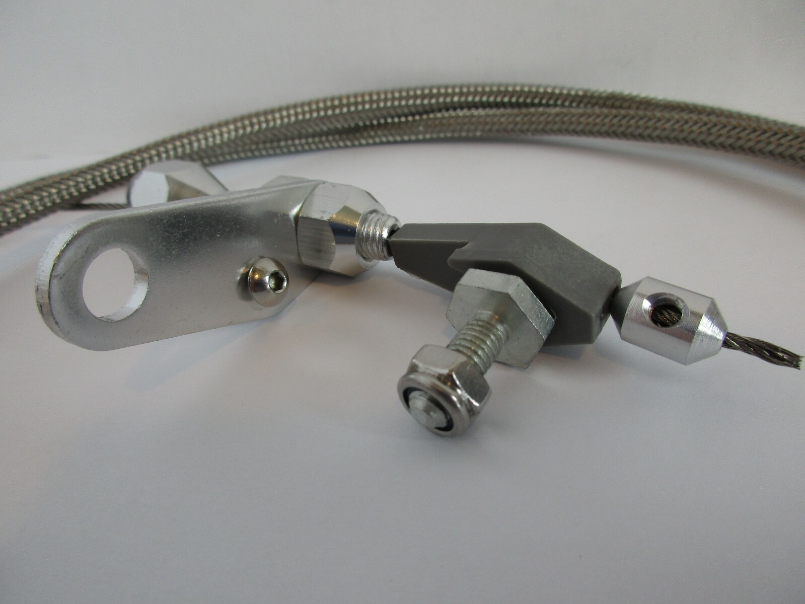 700R4 STAINLESS BRAIDED KICKDOWN CABLE SBC BBC TRANSMISSION DETENT HOT