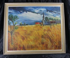 Oil Painting on Canvas Framed RURAL LANDSCAPE Fovism Fauvism Style