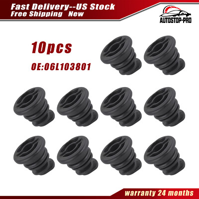 10Pcs Oil Drain Plug Plastic with Rubber Washer Gasket Seal for Audi VW Skoda