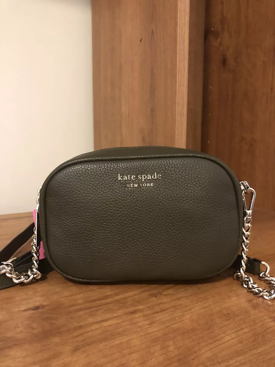 Kate Spade Stevie Small Camera Bag Crossbody Duck Green Pebbled