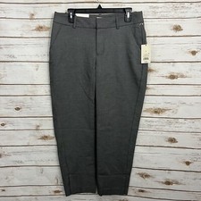 A New Day Gray Mid Rise Slim Ankle Career Pants Size 8 NWT Stretch