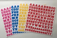 Creative Memories LARGE ABC/123 BOLD Stickers GOLD Yellow, RED, BLUE, RASPBERRY