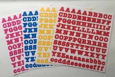 Creative Memories LARGE ABC/123 BOLD Stickers GOLD Yellow, BLUE or RASPBERRY