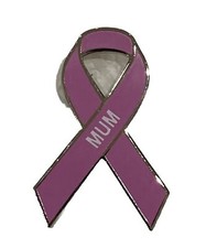 Breast Cancer 'MUM’ pink awareness ribbon enamel pin badge / brooch. Charity