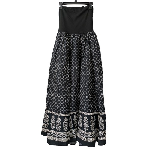 J. Crew Strapless Mixy Dress in Block Print Size M Black Print NWT $140 CJ392