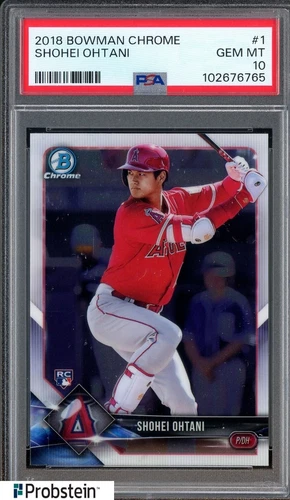 2018 Bowman Chrome #1 Shohei Ohtani Angels RC Rookie PSA 10 GEM MINT