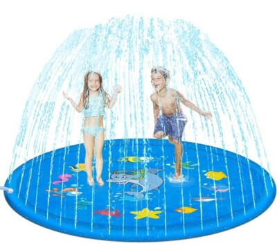 Splash Pad for Toddlers, 68'' Sprinkler for Kids Outdoor Play, Outdoor Water Toys