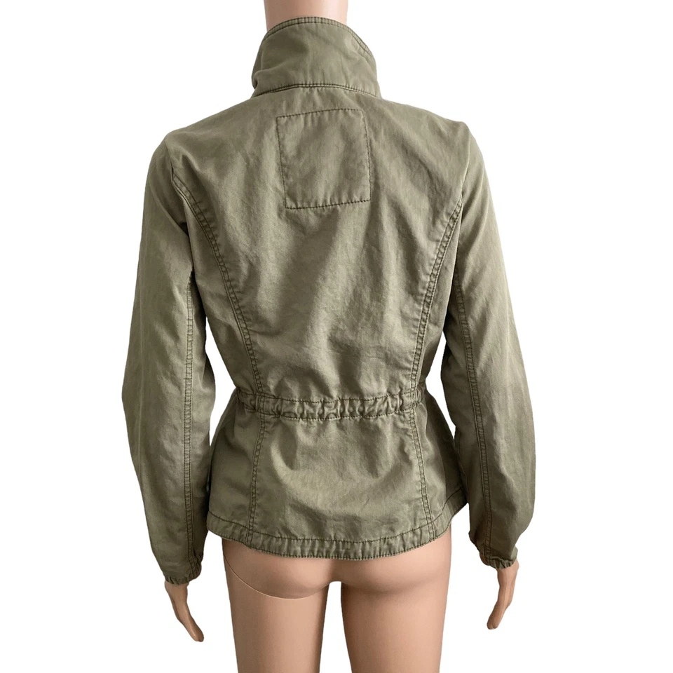 Jaqueta Hollister Army Vintage Anos 90 Feminina Verde Média Utilitária - Imagem 2 de 4