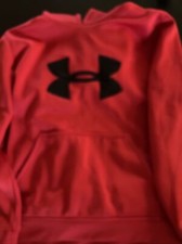 Boys large under armour hoodie Red And Black