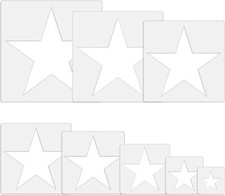 Large Star Stencil for Painting Template 5 Point Star Template Reusable Plast...