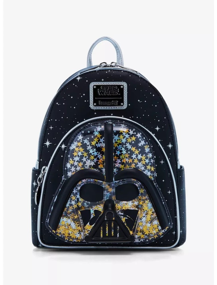 Loungefly Exclusive Star Wars Darth Vader Helmet Glitter Mini Backpack - New