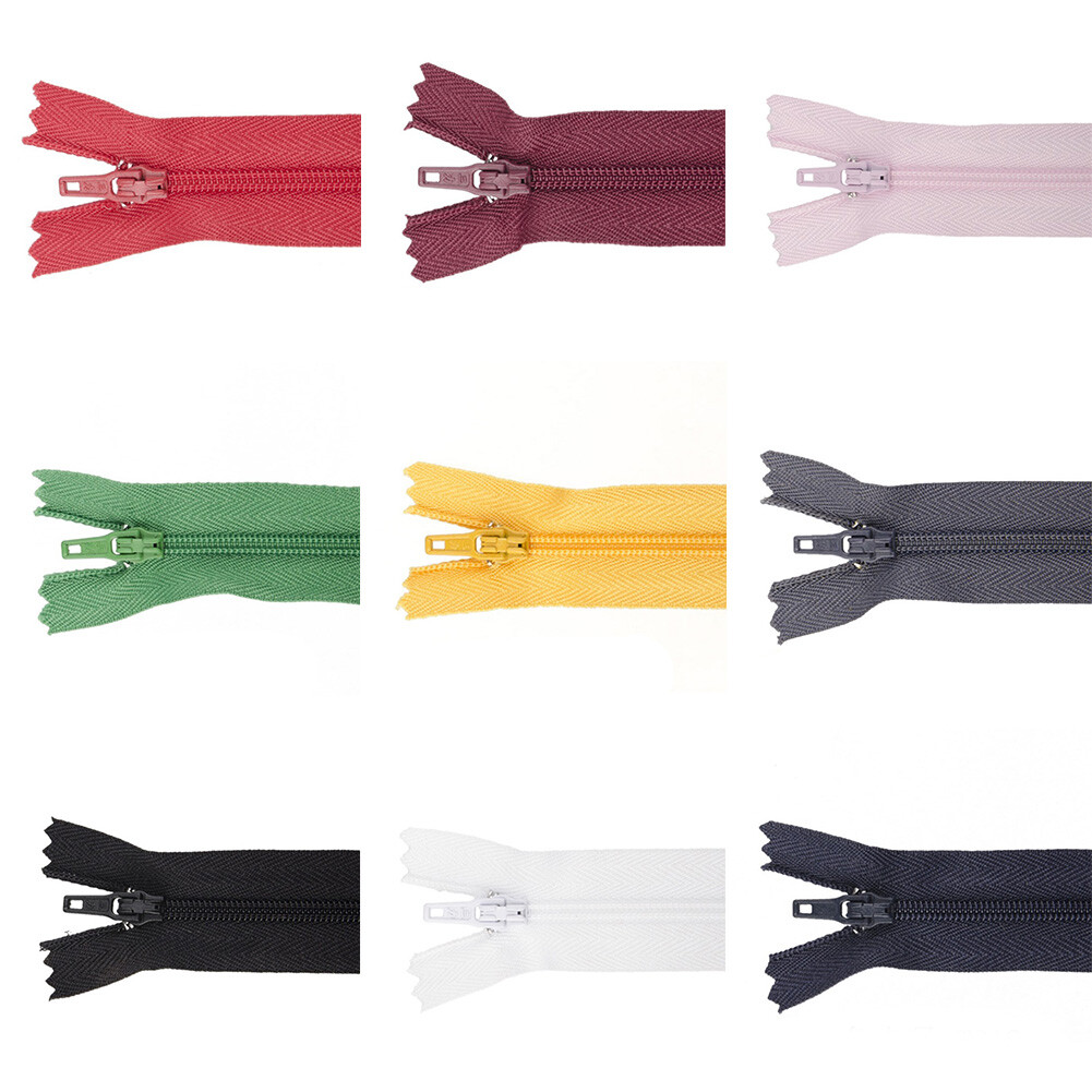 10/5Pcs 8 Inch Nylon Coil Zippers Bulk for Sewing Crafts Assorted