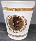 Paramount Star Trek United Federation Of Planets Frosted Shot Glass Vintage 1994