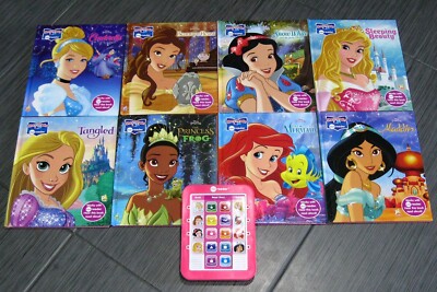 me：　Disney English ✨新品 DISNEY PRINCESS CINDERELLA SNOW WHITE ARIEL Book Set + Electronic