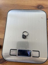 Vintage sterling silver flower cluster ring 4 g