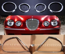 EXPRESS COMBO CHROME Head & Tail Light Trims set for JAGUAR 98-03 S Type Pre-LCI