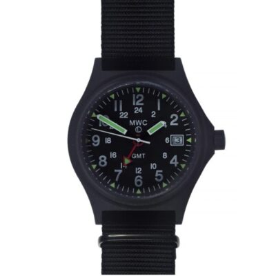 MWC GMT Militäruhr PVD Quarz Herren Datum 100m