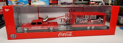 M2 Machines Auto Hauler 1973 Chevrolet Cheyenne Super 30 & 1959 Corvette XP-86