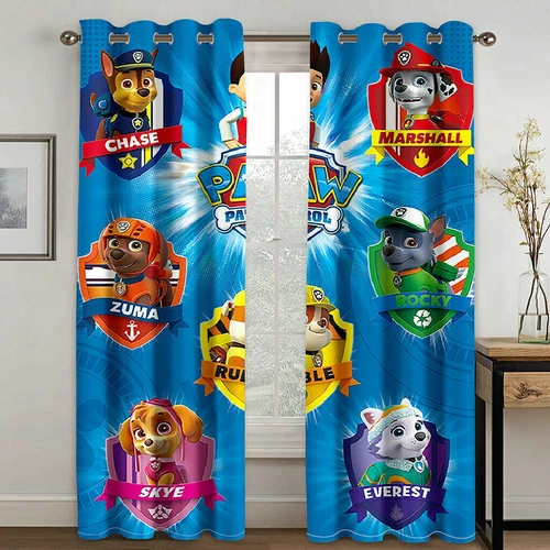 Tende oscuranti termiche spesse stampa 3D PAW Patrol per bambini anello con occhielli regalo superiore Regno Unito - Foto 22 di 50