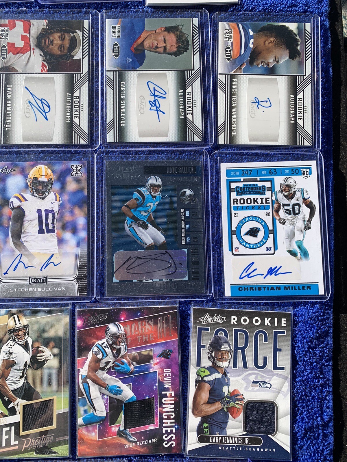 Football Card Lot Autos Patches Elliott, Ridley, Michael Thomas